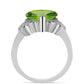 Anillo de Plata con Cuarzo Verde Helecho y Topacio Blanco