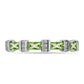 Anillo de Plata con Cuarzo Verde Helecho y Topacio Blanco