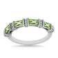 Anillo de Plata con Cuarzo Verde Helecho y Topacio Blanco
