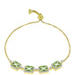 Pulsera de Plata con Cuarzo Verde Helecho y Topacio Blanco