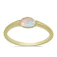 Anillo de Plata Bañada en Oro con Ópalo Welo