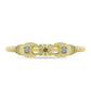 Anillo de Plata Bañada en Oro con Diamante Champagne y Diamante blanco