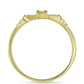 Anillo de Plata Bañada en Oro con Diamante Champagne y Diamante blanco