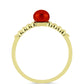 Anillo de Plata Bañada en Oro con Perla roja de río