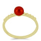 Anillo de Plata Bañada en Oro con Perla roja de río