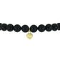 Pulsera de Plata Bañada en Oro con Ónix Negro