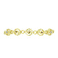 Pulsera de Plata Bañada en Oro con Diamante Champagne y Diamante blanco