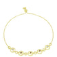 Pulsera de Plata Bañada en Oro con Diamante Champagne y Diamante blanco