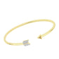 Brazalete de Plata Bañada en Oro con Diamante Champagne y Diamante blanco