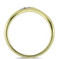 Anillo de Plata Bañada en Oro con Diamante Champagne y Diamante blanco