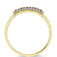 Anillo de Plata Bañada en Oro con Diamante Champagne y Diamante blanco