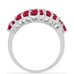 Anillo de Plata con Rubí de Madagascar y Diamante blanco