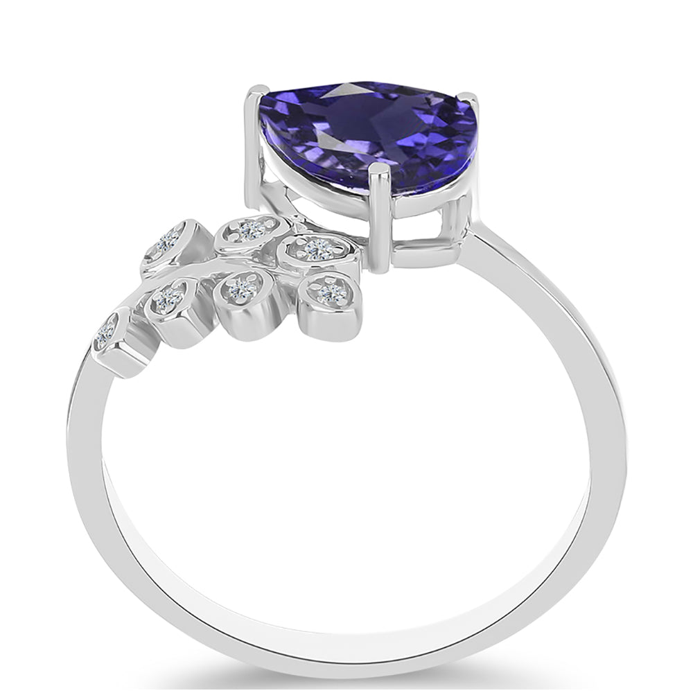 Anillo de Plata con Lolita y Topacio Blanco 3 