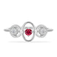 Anillo de Plata con Rubí de Madagascar y Diamante blanco