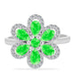 Anillo de Plata con Ópalo Hialita y Topacio Blanco