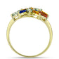 Anillo de Plata Bañada en Oro con Zafiro Arco Iris Rosebery