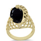 Anillo de Plata Bañada en Oro con Ónix negro de Suwar