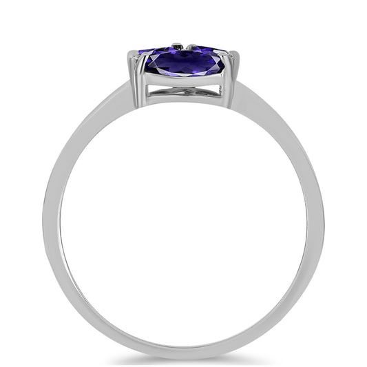 Anillo de Plata con Lolita y Topacio Blanco