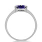 Anillo de Plata con Lolita y Topacio Blanco