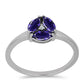 Anillo de Plata con Lolita y Topacio Blanco