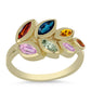Anillo de Plata Bañada en Oro con Zafiro Arco Iris Rosebery