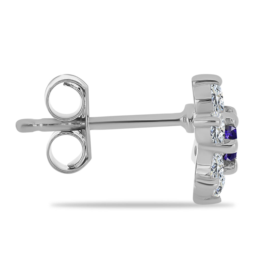 Pendientes de Plata con Lolita y Topacio Blanco