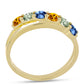 Anillo de Plata Bañada en Oro con Zafiro Arco Iris Rosebery
