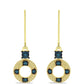 Pendientes de Plata Bañada en Oro con Diamante Azul