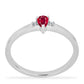Anillo de Plata con Rubí de Madagascar y Diamante blanco