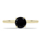 Anillo de Plata Bañada en Oro con Ónix negro de Suwar