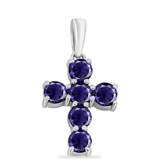 Cruz Colgante de Plata con Lolita