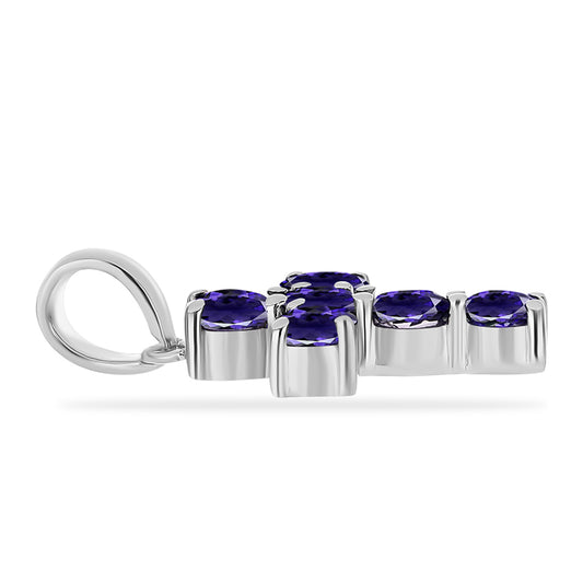 Cruz Colgante de Plata con Lolita