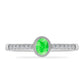 Anillo de Plata con Ópalo Hialita y Topacio Blanco
