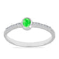 Anillo de Plata con Ópalo Hialita y Topacio Blanco