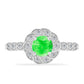 Anillo de Plata con Ópalo Hialita y Topacio Blanco