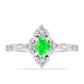 Anillo de Plata con Ópalo Hialita y Topacio Blanco