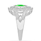 Anillo de Plata con Ópalo Hialita y Topacio Blanco