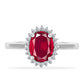 Anillo de Plata con Rubí de Madagascar y Diamante blanco