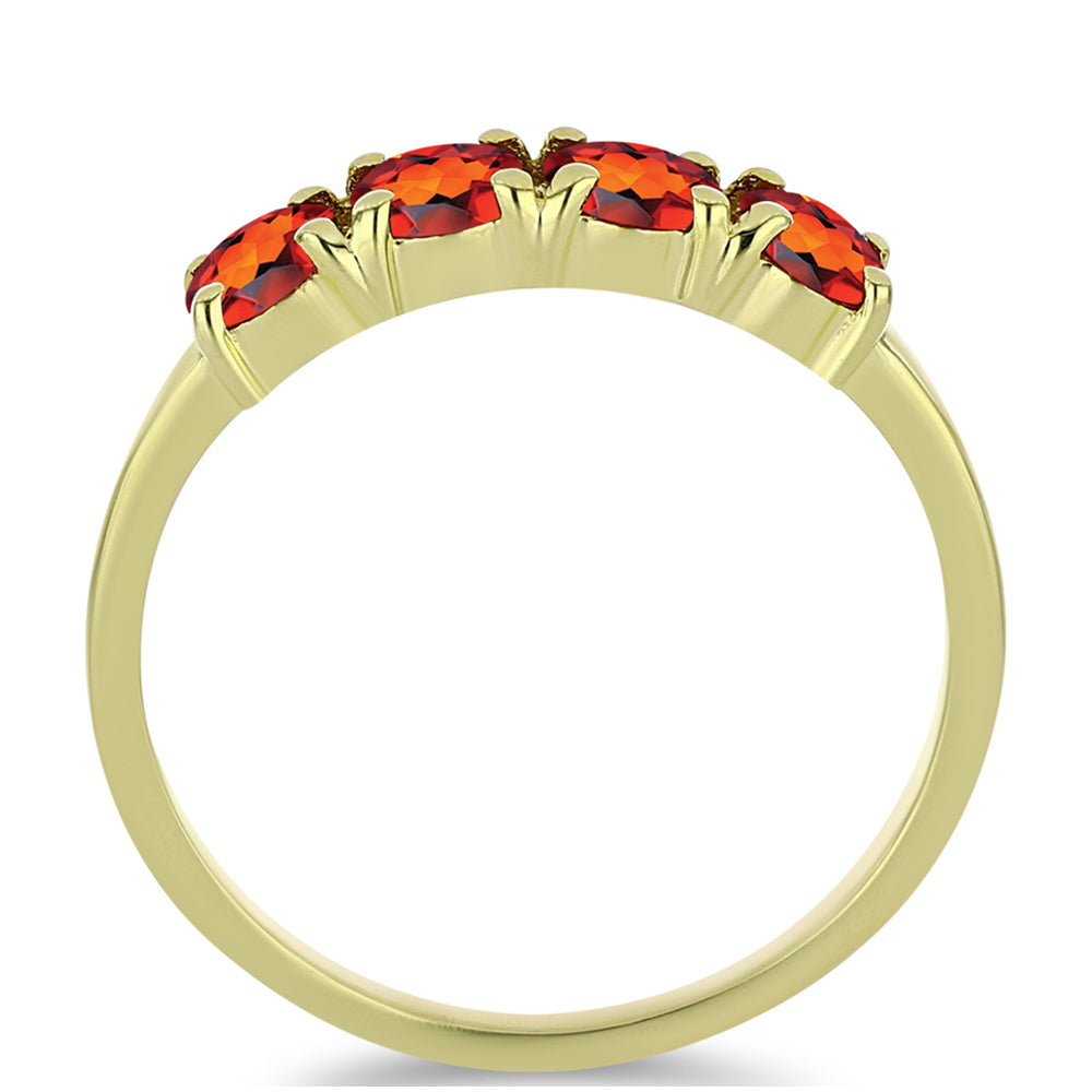 Anillo de Plata Bañada en Oro con Citrino de Madeira 2 
