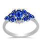 Anillo de Plata con Zafiro Azul Australiano y Topacio Blanco