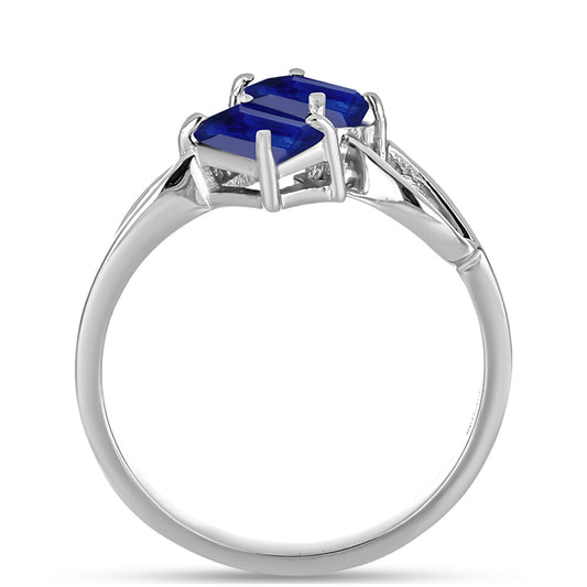 Anillo de Plata con Zafiro Azul Australiano