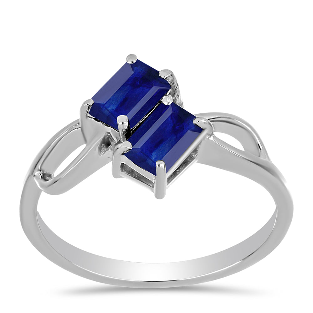 Anillo de Plata con Zafiro Azul Australiano 3 