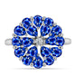 Anillo de Plata con Zafiro Azul Australiano y Topacio Blanco