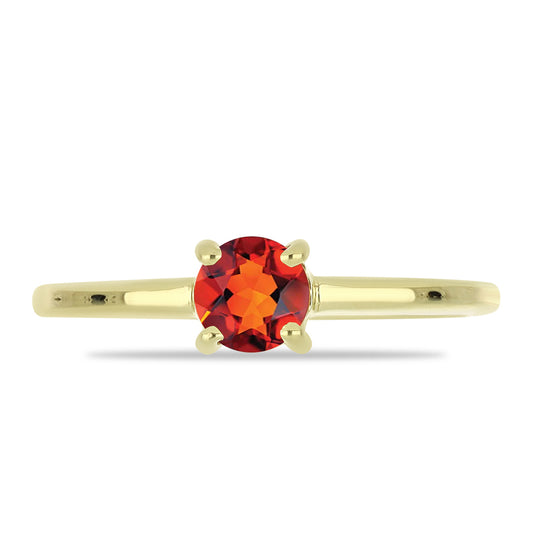 Anillo de Plata Bañada en Oro con Citrino de Madeira