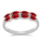 Anillo de Plata con Ágata Roja y Topacio Blanco