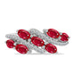 Anillo de Plata con Ágata Roja y Topacio Blanco