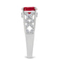 Anillo de Plata con Ágata Roja y Topacio Blanco