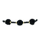 Pulsera de Plata Bañada en Oro con Espinela Negra