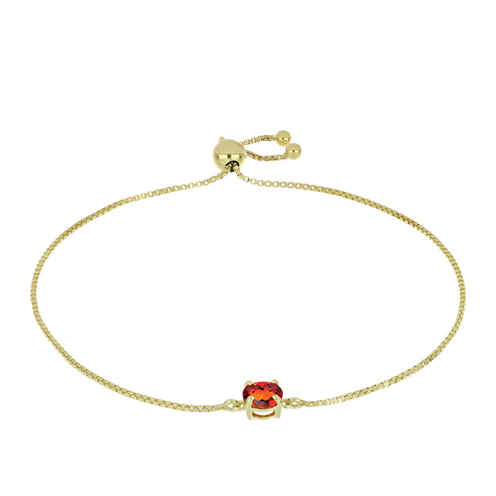 Pulsera de Plata Bañada en Oro con Citrino de Madeira 1 