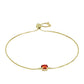Pulsera de Plata Bañada en Oro con Citrino de Madeira